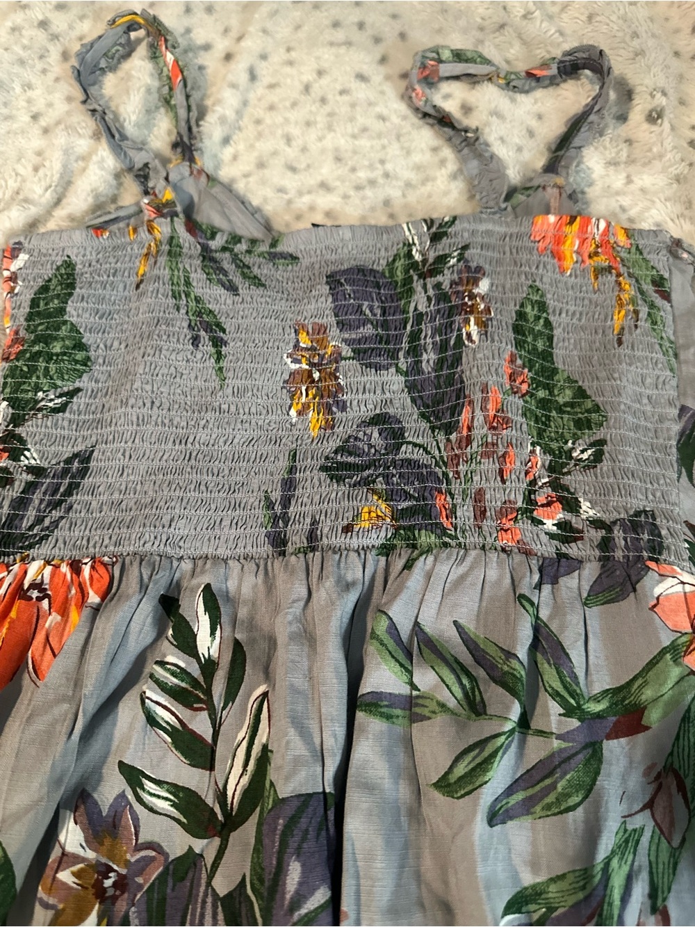 Patrons of Peace Gray Maxi Dress with Multicolor Floral Print - Picture 7 of 10